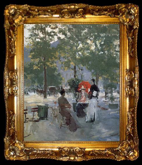 framed  Konstantin Korovin Cafe of Paris, ta009-2